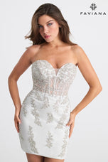 Faviana Strapless Corset Homecoming Dress 11317