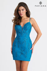 Faviana Tight Lace Homecoming Dress 11318