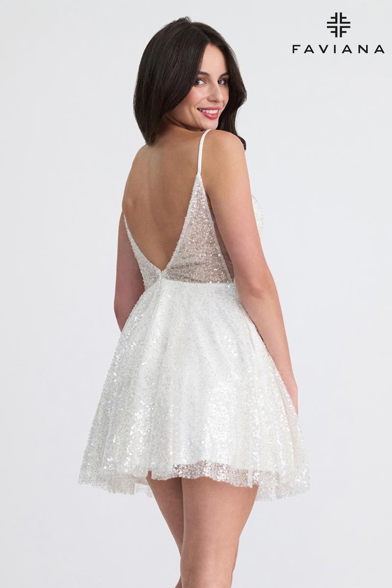 Faviana Shimmering A-Line HoCo Dress 11319