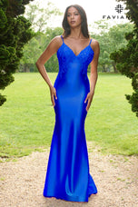 Faviana Low Back Satin Prom Dress 11402