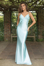Faviana Low Back Satin Prom Dress 11402