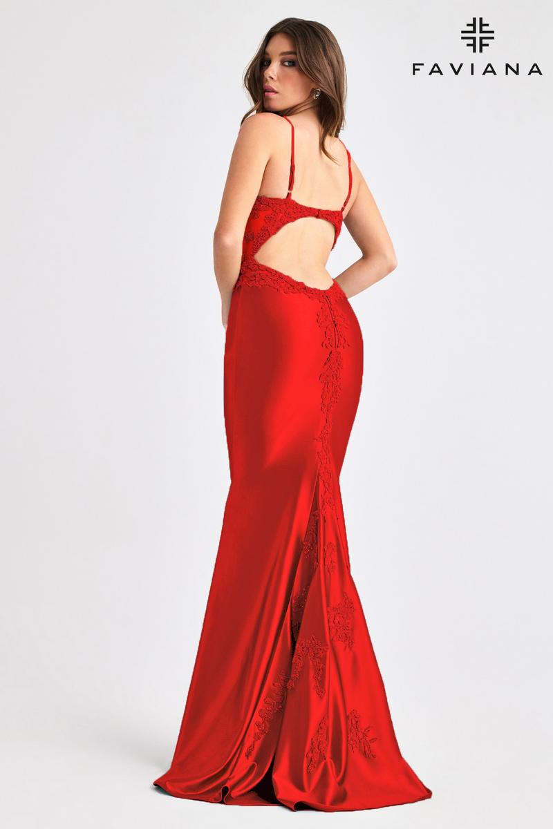 Faviana Illusion Side Lace Prom Dress 11403