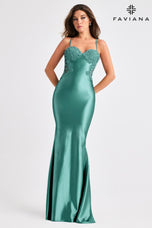 Faviana Illusion Side Lace Prom Dress 11403