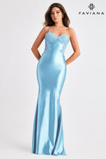 Faviana Illusion Side Lace Prom Dress 11403
