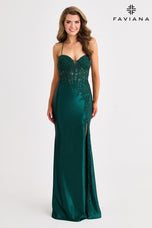 Faviana Illusion Corset Prom Dress 11404