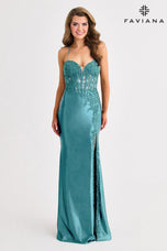 Faviana Illusion Corset Prom Dress 11404