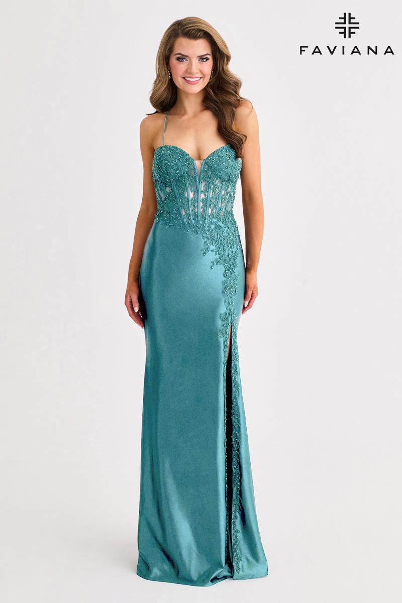 Faviana Illusion Corset Prom Dress 11404