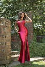 Faviana V-Neck Lace Prom Dress 11405