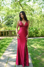 Faviana V-Neck Lace Prom Dress 11405