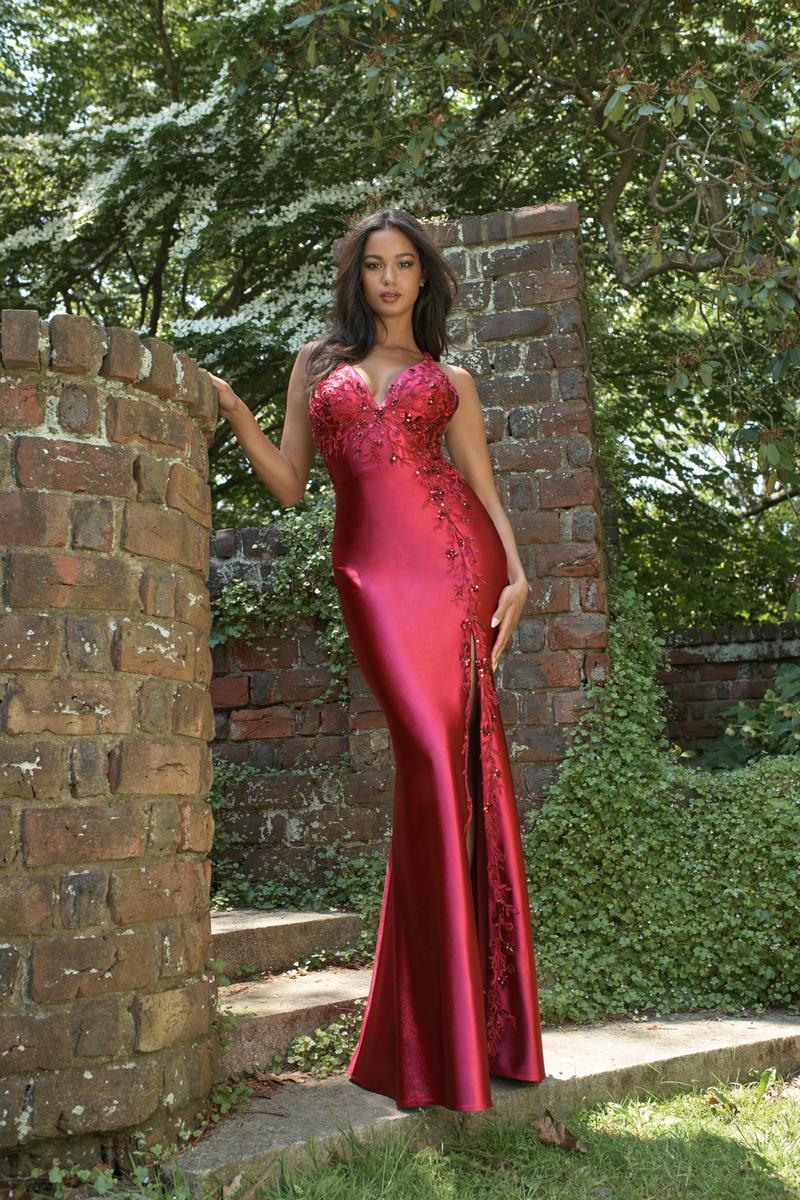 Faviana V-Neck Lace Prom Dress 11405