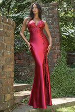 Faviana V-Neck Lace Prom Dress 11405
