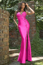 Faviana V-Neck Lace Prom Dress 11405