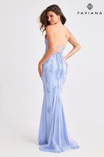 Faviana Strapless Illusion Lace Prom Dress 11407
