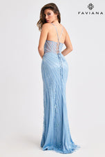 Faviana Beaded Illusion Prom Dress 11409