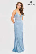 Faviana Beaded Illusion Prom Dress 11409