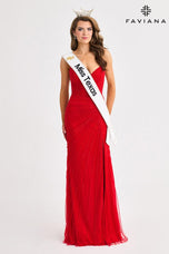 Faviana Elegant Strapless Beaded Prom Dress 11410