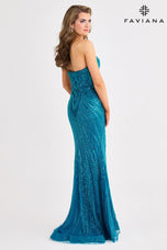 Faviana Strapless Sequin Prom Dress 11411
