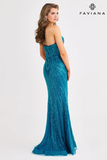 Faviana Strapless Sequin Prom Dress 11411