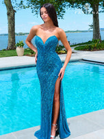 Faviana Strapless Sequin Prom Dress 11411