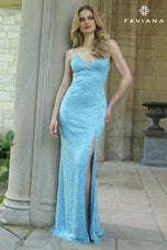 Faviana Lace-up Back Prom Dress 11417