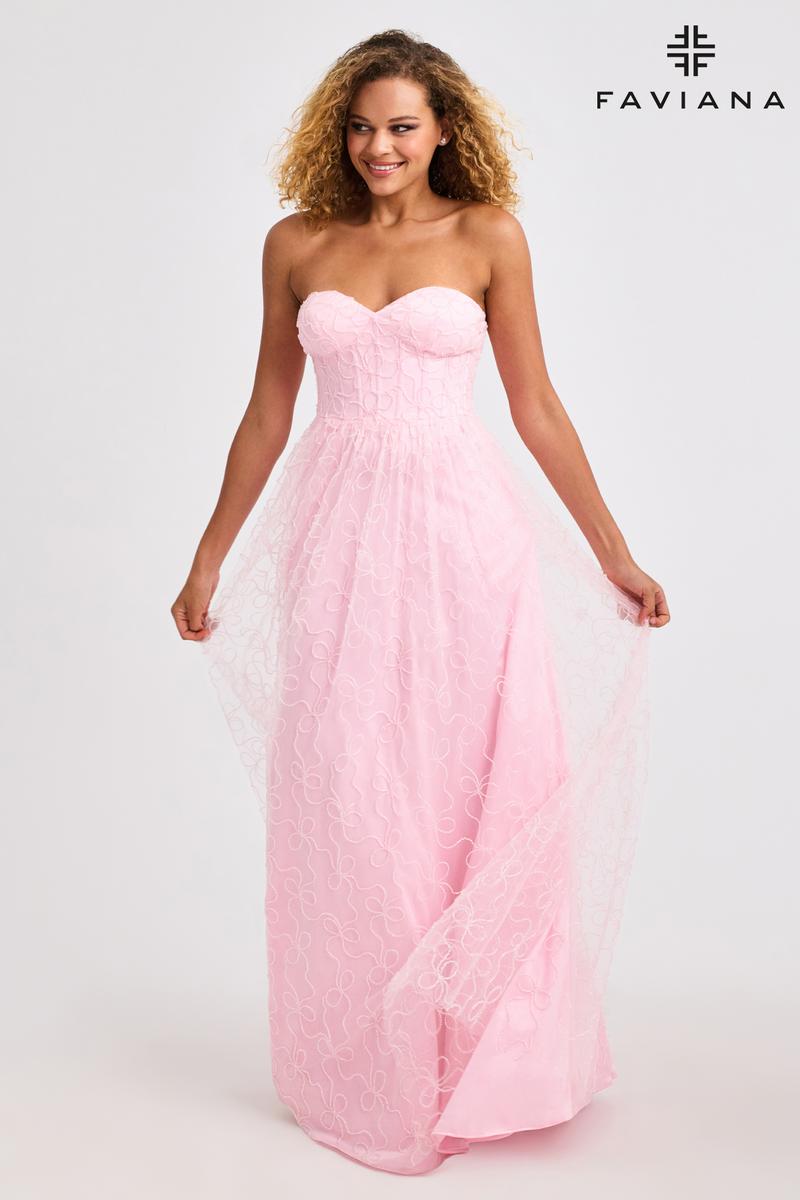 Faviana A-Line Corset Prom Dress 11418