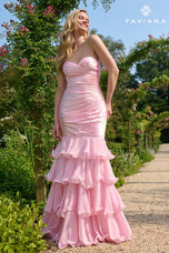 Faviana Ruffle Ruched Mermaid Prom Dress 11419