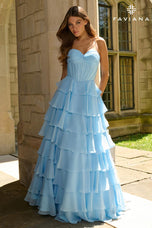 Faviana Ruffle Corset Prom Dress 11420