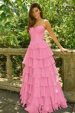Faviana Ruffle Corset Prom Dress 11420