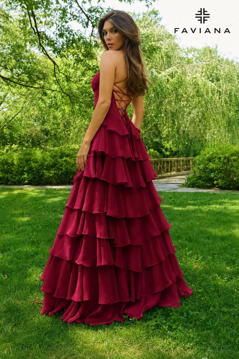 Faviana Ruffle Corset Prom Dress 11420