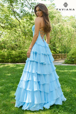 Faviana Ruffle Corset Prom Dress 11420
