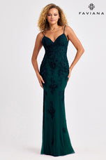 Faviana Beaded Lace Prom Dress 11428