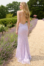 Faviana Tight Beaded V-Neck Prom Dress 11444