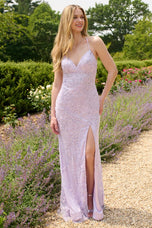 Faviana Tight Beaded V-Neck Prom Dress 11444