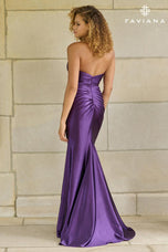 Faviana Strapless Ruched Prom Dress 11453