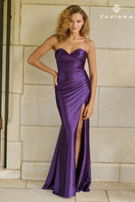 Faviana Strapless Ruched Prom Dress 11453