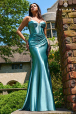 Faviana Corset Ruched Tight Prom Dress 11454