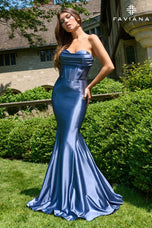 Faviana Strapless Fit and Flare Prom Dress 11455