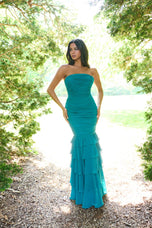 Faviana Mermaid Ruched Ruffle Prom Dress 11457