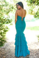 Faviana Mermaid Ruched Ruffle Prom Dress 11457