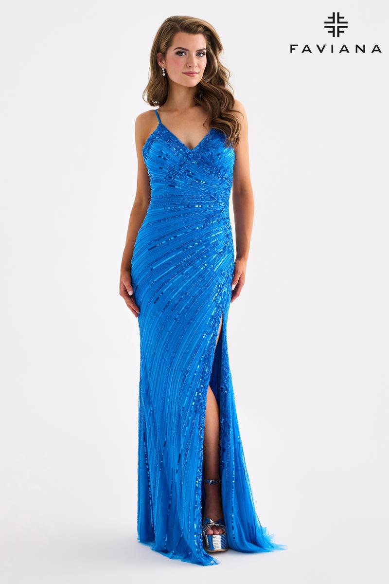 Faviana Sequin Fitted Prom Dress 11462