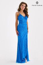 Faviana Sequin Fitted Prom Dress 11462