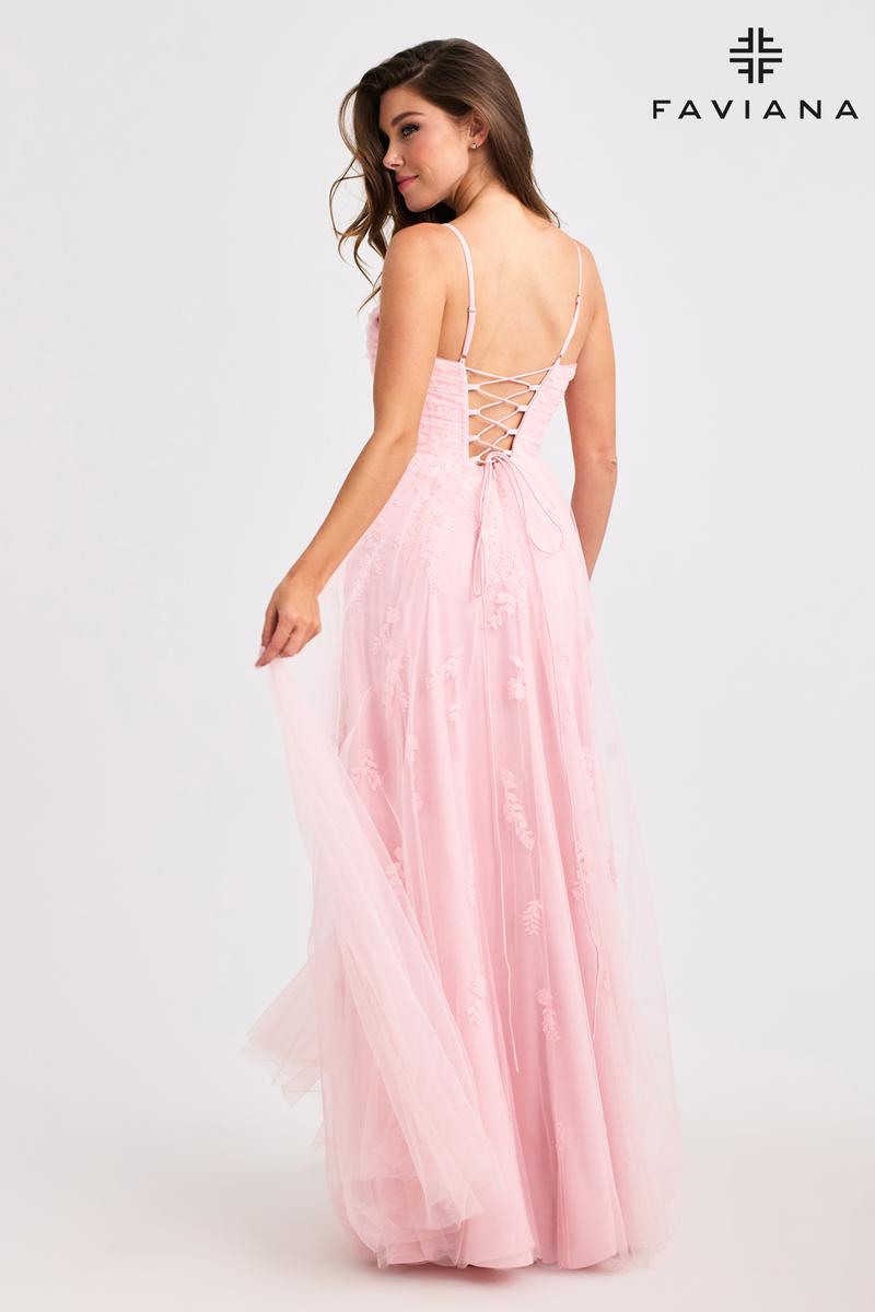 Faviana Delicate A-Line Lace Prom Dress 11471
