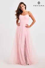 Faviana Delicate A-Line Lace Prom Dress 11471