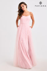 Faviana Delicate A-Line Lace Prom Dress 11471