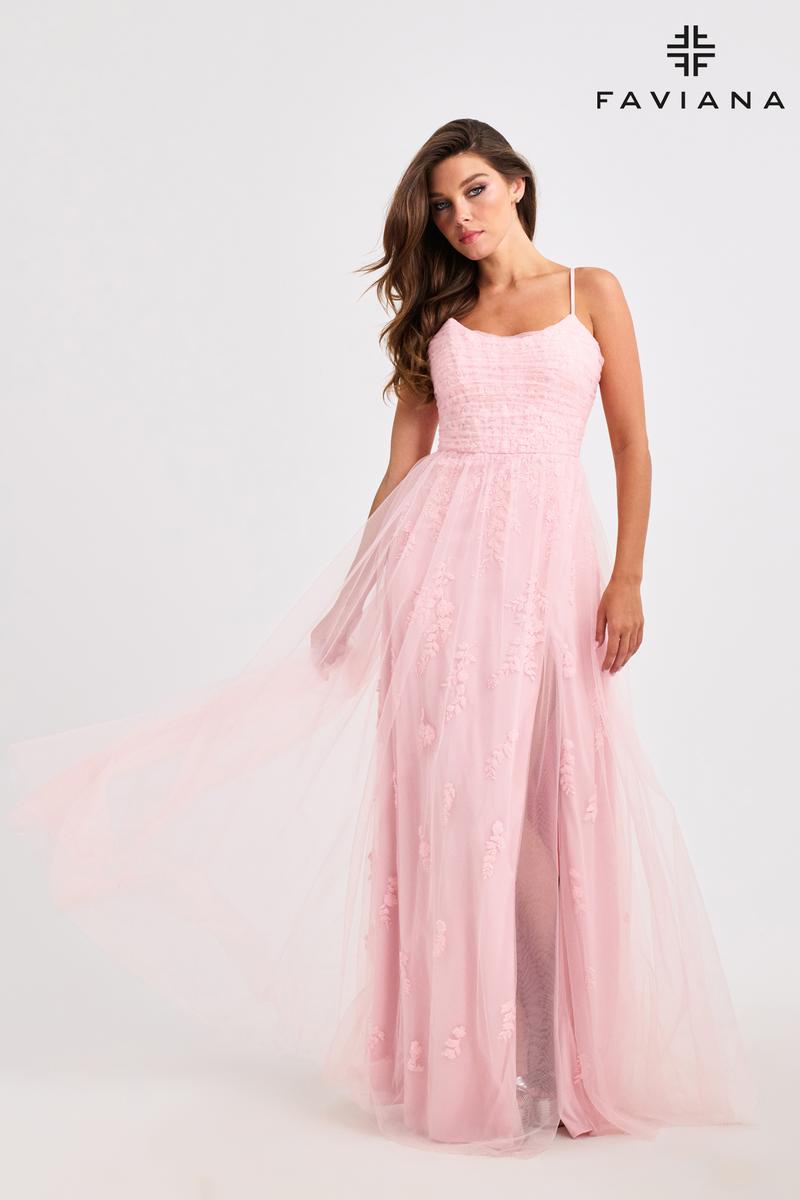 Faviana Delicate A-Line Lace Prom Dress 11471