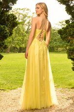 Faviana A-Line Lace Pocket Prom Dress 11473