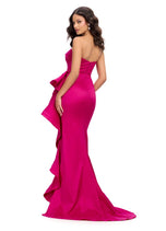 ASHLEYlauren Strapless Side Ruffle 11751 - B