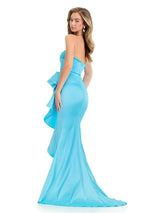ASHLEYlauren Strapless Side Ruffle 11751