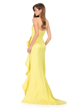 ASHLEYlauren Strapless Side Ruffle 11751