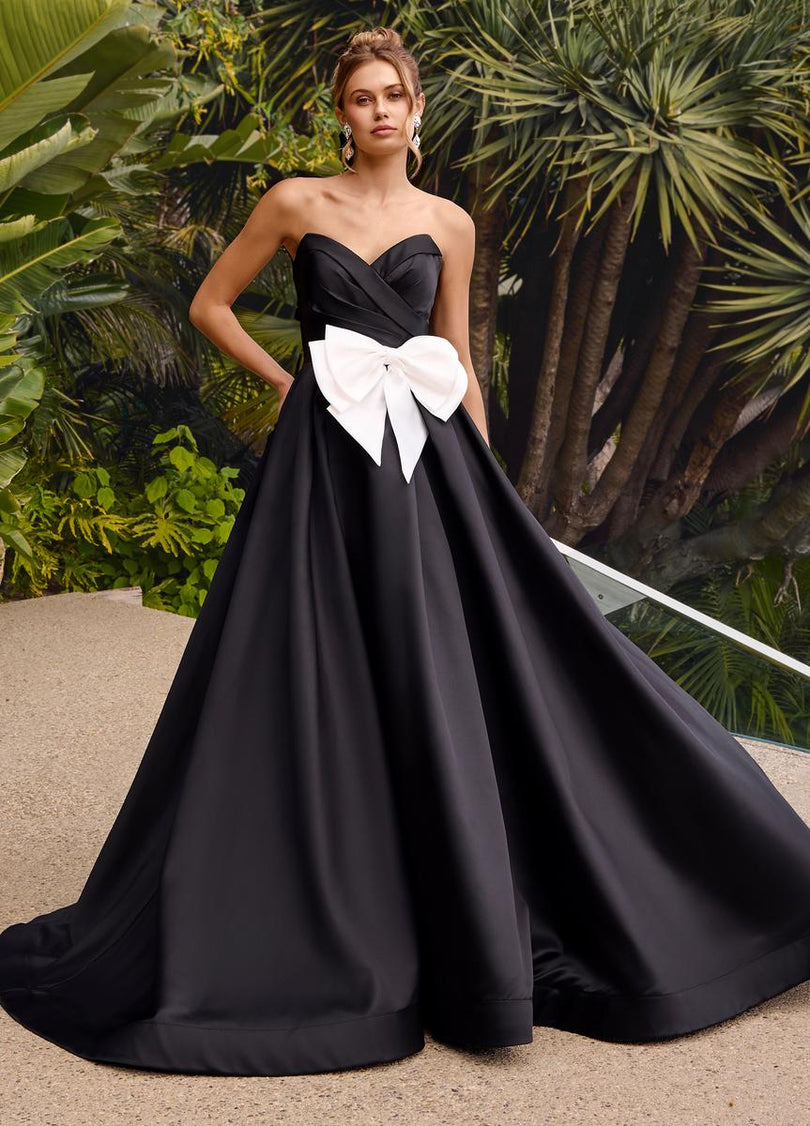 ASHLEYlauren Mikado Bow Prom Dress 11770 ASHLEYlauren Mikado Bow Prom Dress 11770